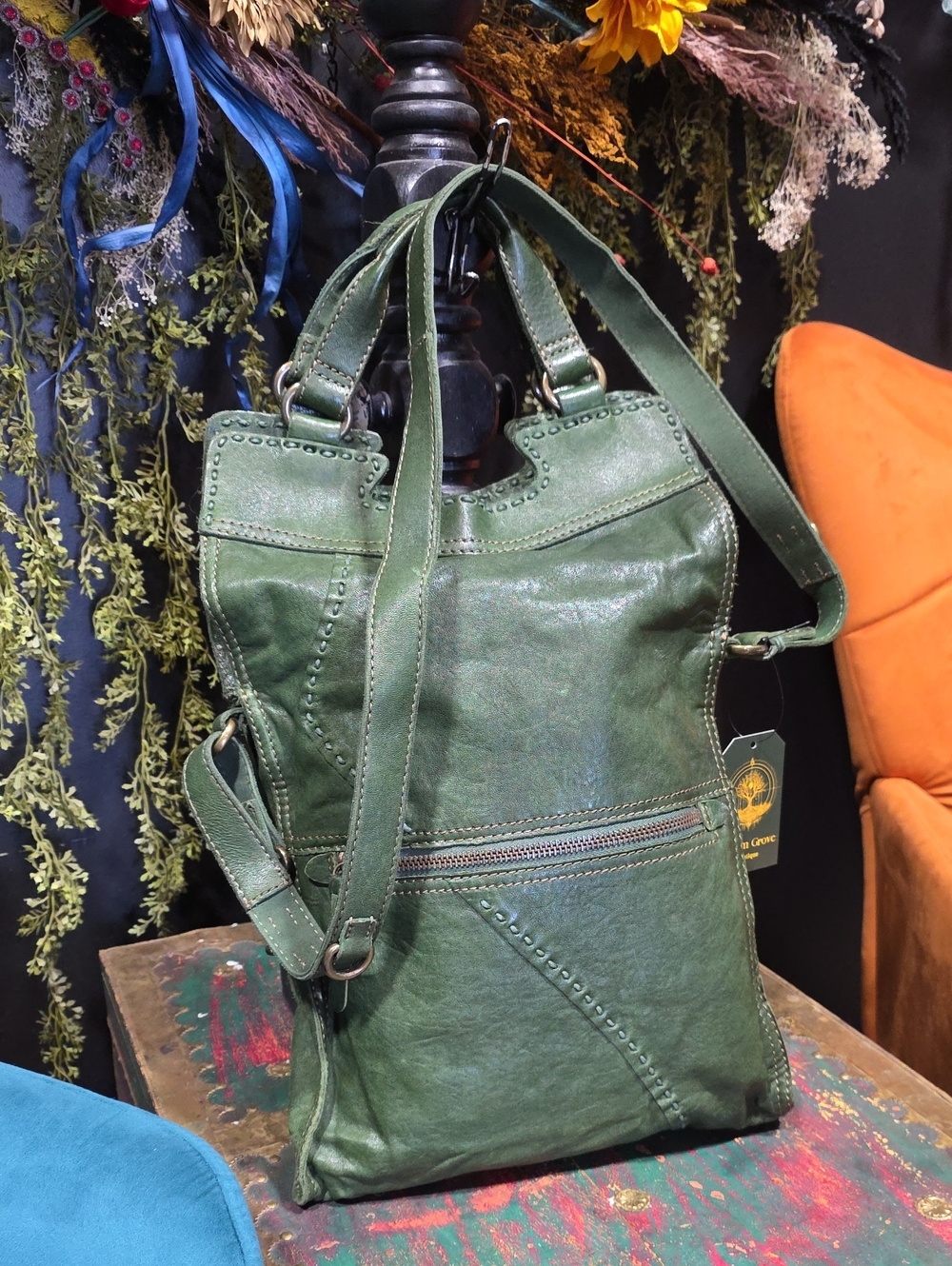 Lucky Brand Green Leather Hand/ Shoulder Bag